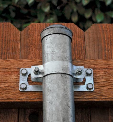 metal post to wood gate bracket|galvanized post for wood fence.